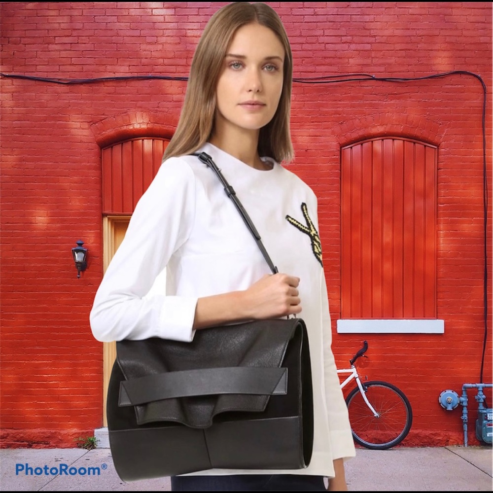 🎁HP🎁 NARCISO RODRIGUEZ Black Jaq Shoulder Bag - Picture 1 of 16